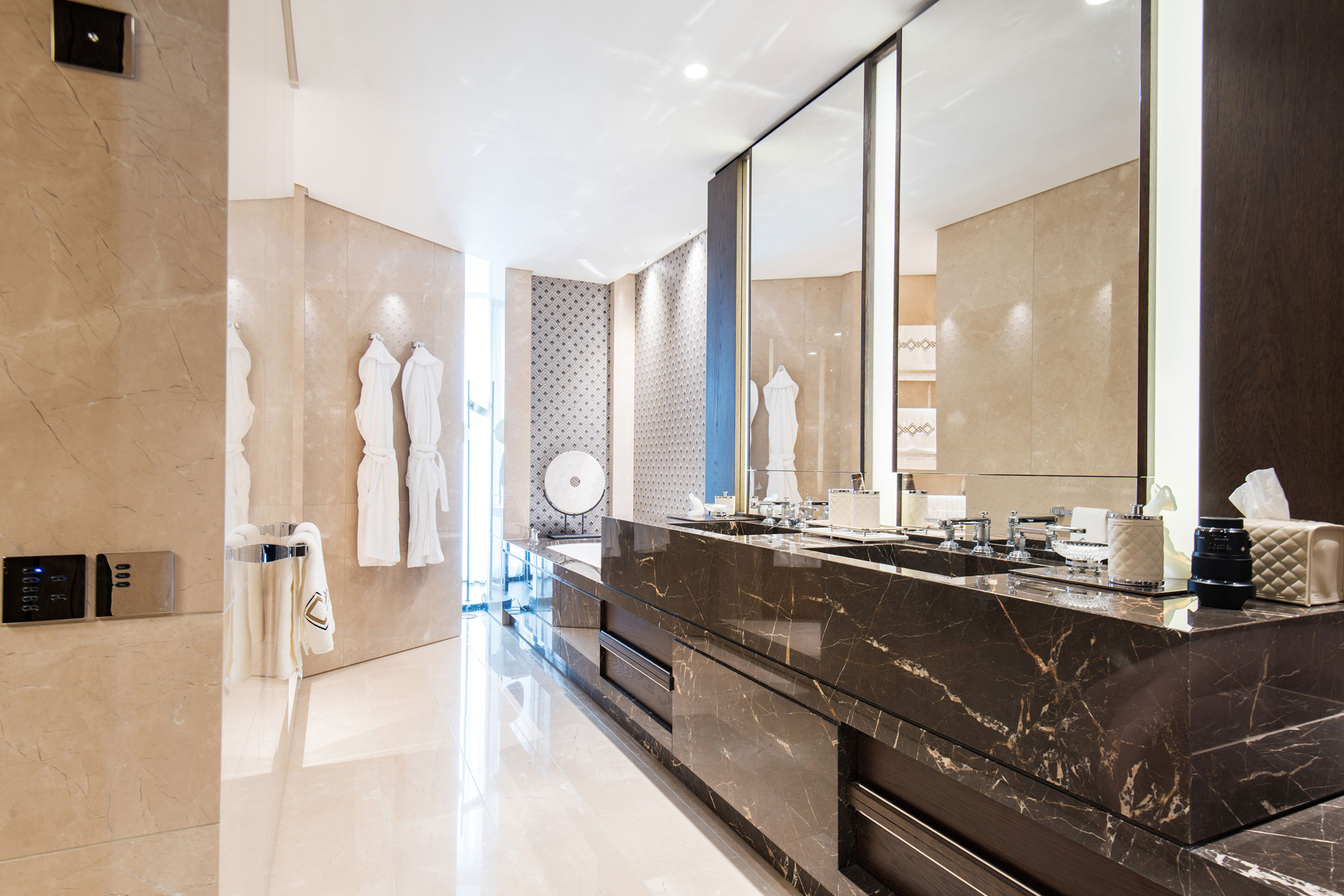 Very large bathroom in a high-end, prestigious, London apartment