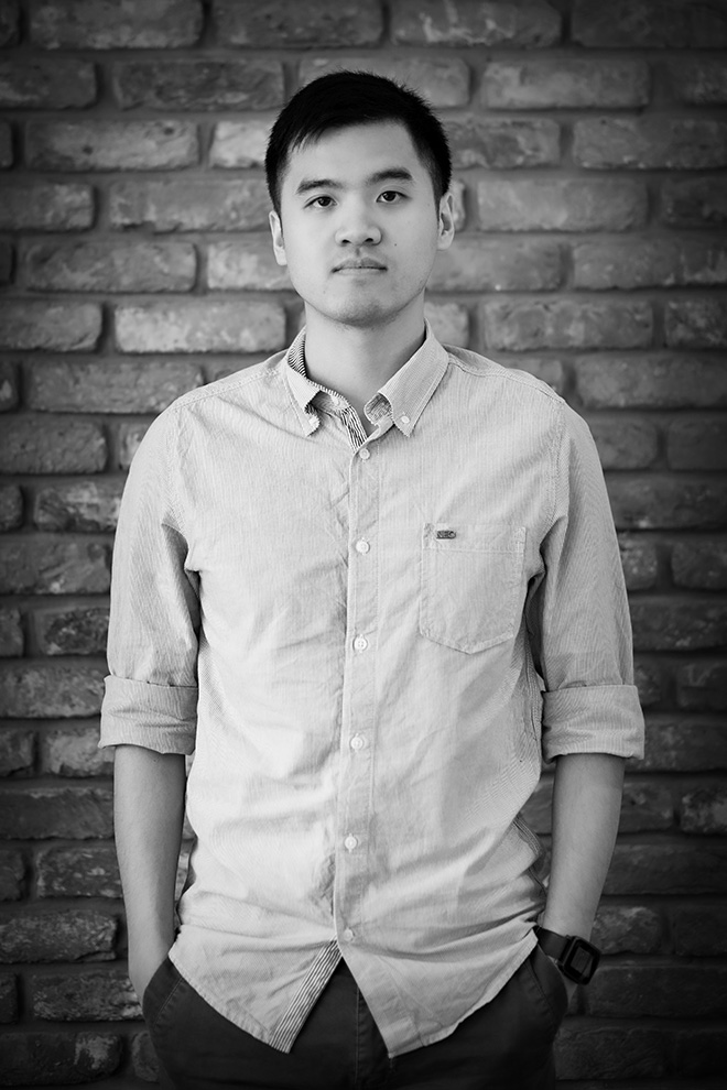 Black & White portrait of a young professional male 