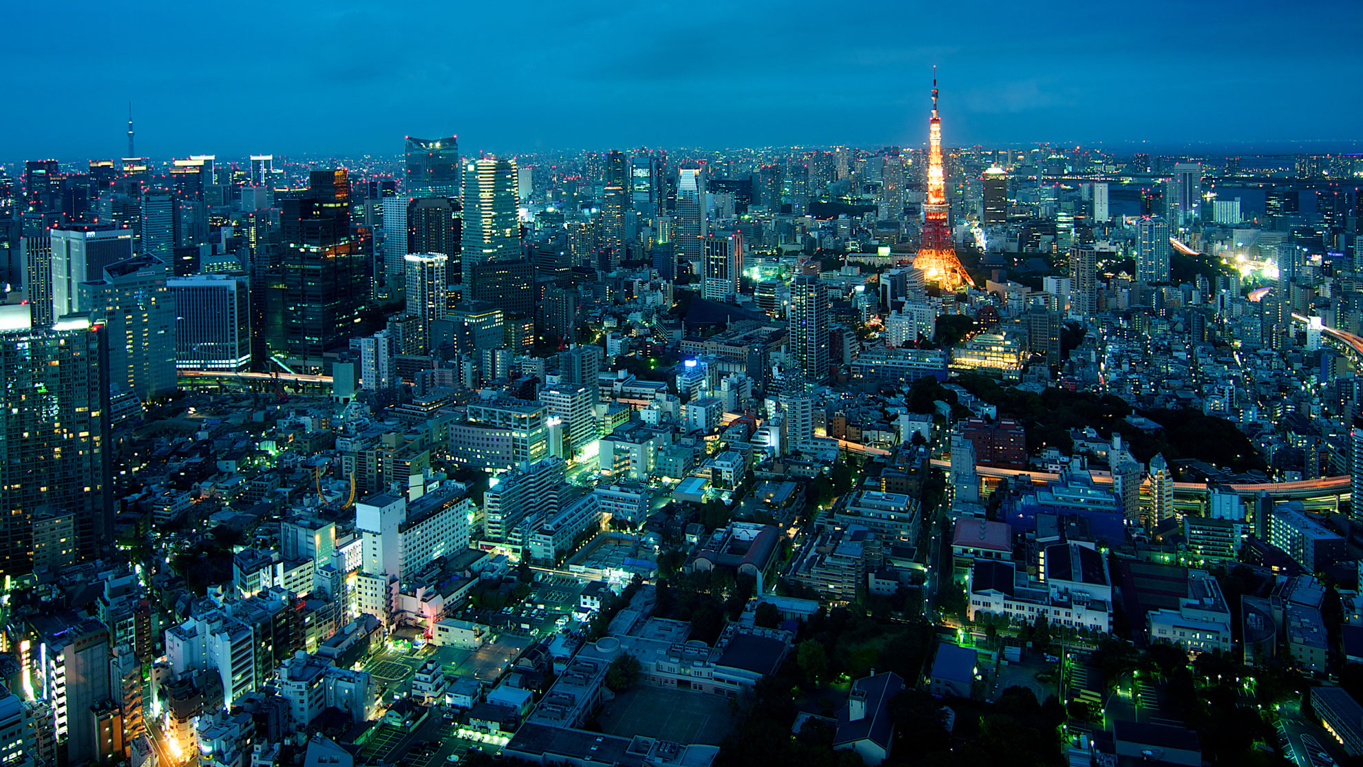 Tokyo skyline at night